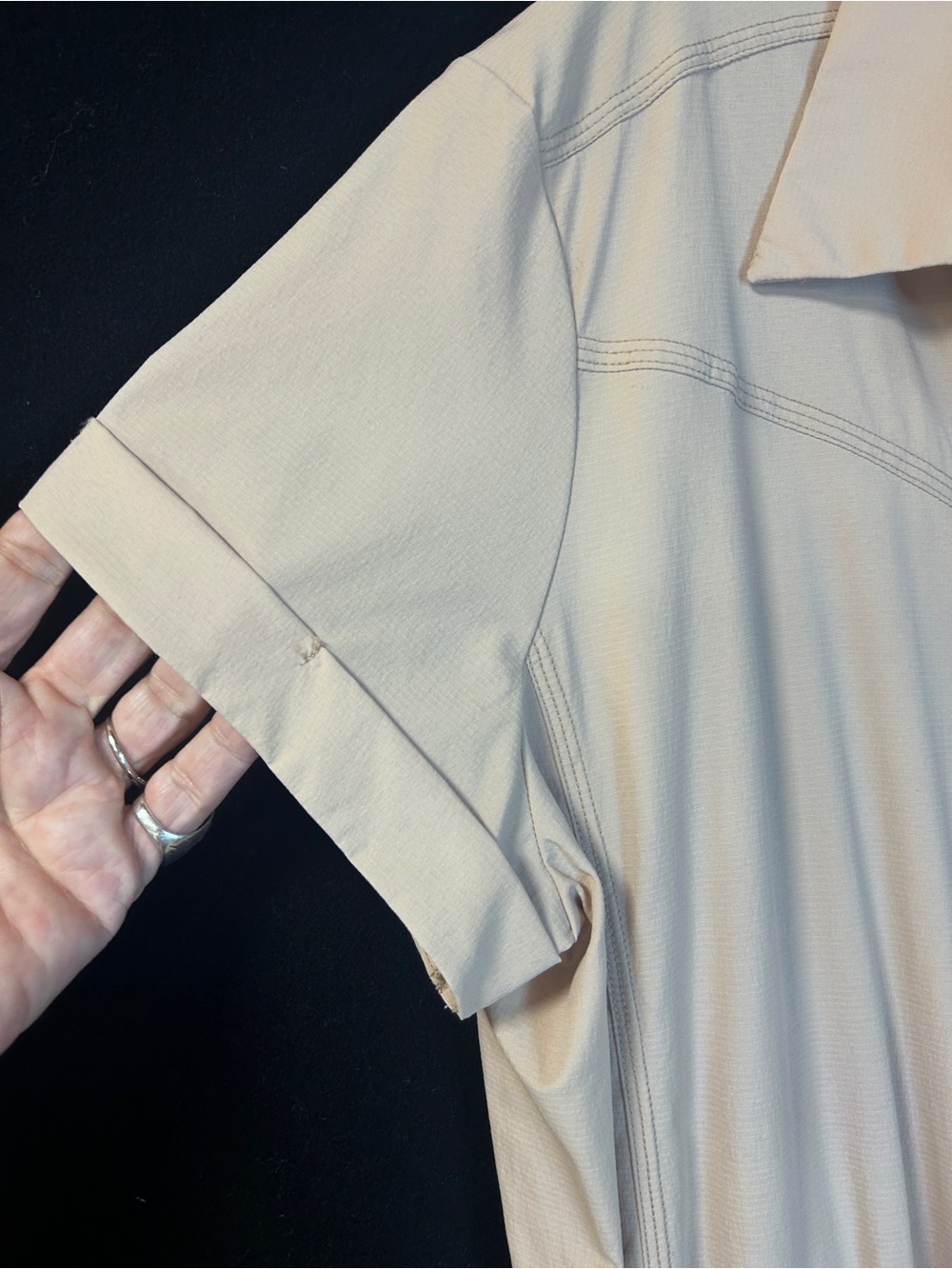 Indygena Light Beige Button-Front Shirt - Picture 10 of 13